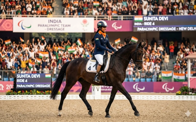 paralympic horse rider​​ at Race 2 win featured image